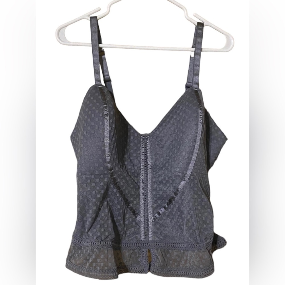 Cacique Intimates Lingerie Gray Corset Top Women’s Plus Size 26/28